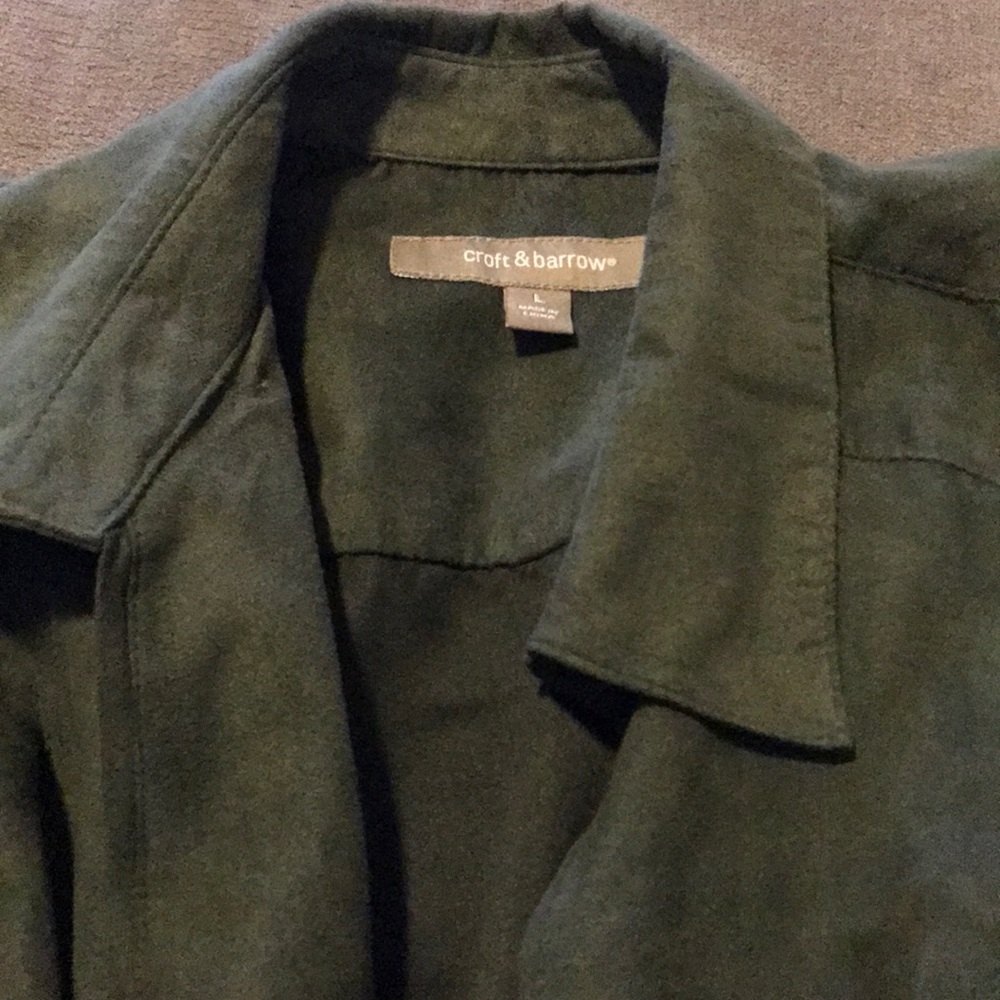 Croft & Borrow green zip up jacket size Large - Picture 4 of 5